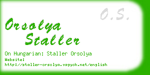 orsolya staller business card